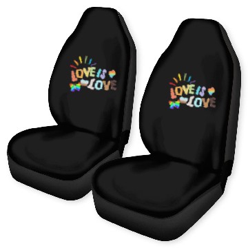 Discover Love is Love - LGBTQ Gay Pride Rainbow Car Seat Covers