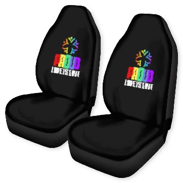 Discover Love is Love Car Seat Covers LGBTQ Pride Rainbow Flag Proud