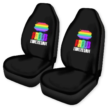 Discover Proud LGBT Car Seat Covers Love is Love Car Seat Covers Rainbow Flag