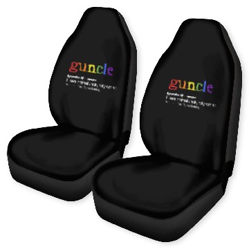 Discover Guncle In Rainbow Flag Colors For Gay Uncle Car Seat Covers