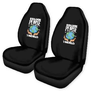 Discover 8 Billion People But Only 1 World Earth Diversity Car Seat Covers