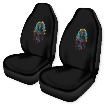 Discover Santa Muerte de Guadalupe Car Seat Covers