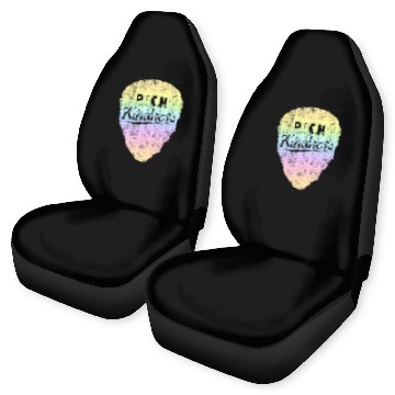 Discover Pastel Rainbow Guitar Pick Pun Anti-Bullying Pick Car Seat Covers