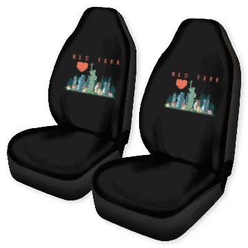 Discover New York City Nyc Skyline Heart Distressed Style Car Seat Covers