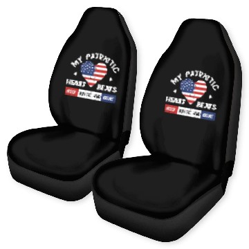 Discover My Patriotic heart red white blue 4th of July Car Seat Covers