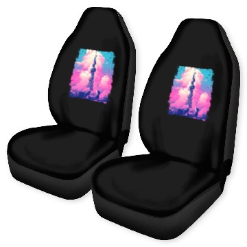 Discover Aesthetic Tokyo Skytree Vaporwave Japanese Sight Car Seat Covers