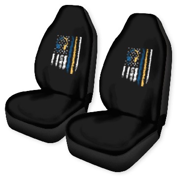 Discover Gold Blue Line 911 Police Dispatcher First Car Seat Covers