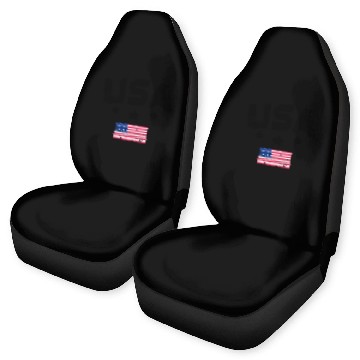 Discover Father's day Best dad ever with US american flag Car Seat Covers