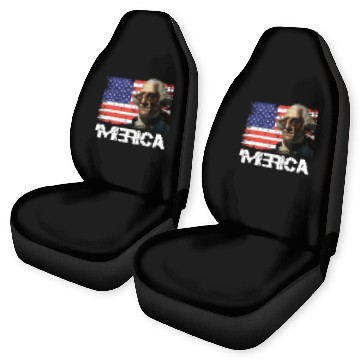 Discover Merica George Washington Independence Day USA Car Seat Covers