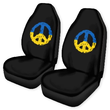 Discover Ukraine Peace Sign Ukrainian Flag Colors Car Seat Covers