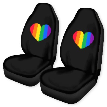 Discover Gay Pride Rainbow Heart Car Seat Covers