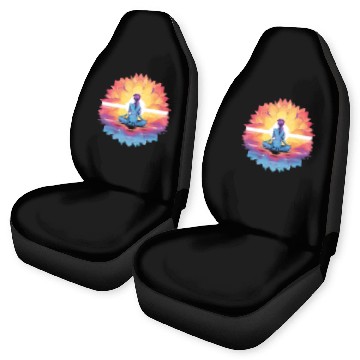 Discover Women's Yoga Meditation Lotus Design Car Seat Covers