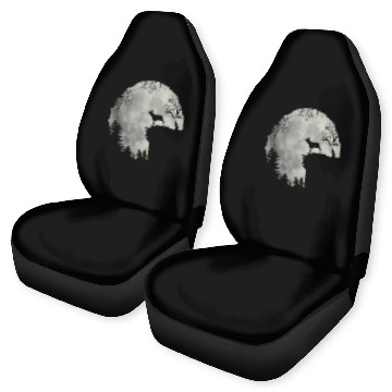 Discover French Bulldog Dog And Moon Halloween Car Seat Covers