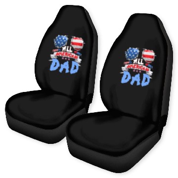 Discover All American Dad US Patriots Fathers America Party Car Seat Covers