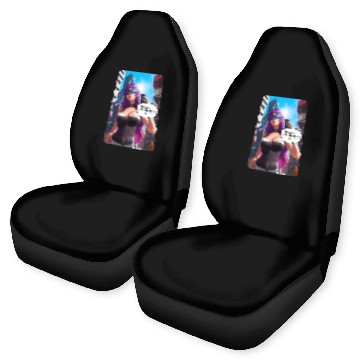 Discover Cyberpunk Waifu Influencer Design 5 Car Seat Covers