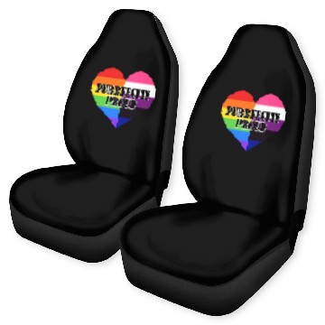 Discover Purrfectly Proud Rainbow Genderfluid Flag Heart Car Seat Covers