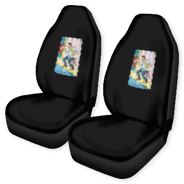 Discover Loteria El Borracho Colorful Tarot Card Car Seat Covers