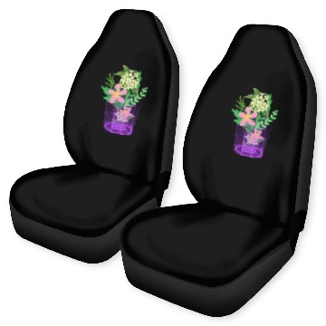 Discover flowers and plants with magic light Car Seat Covers