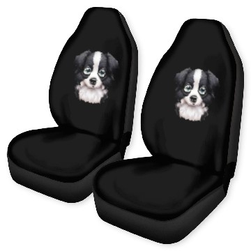 Discover Loving Border Collie Gaze Design Car Seat Covers