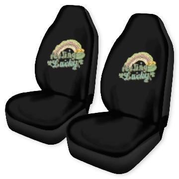 Discover Feeling Lucky Saint Patricks Day Rainbow quote Car Seat Covers