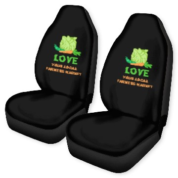 Discover Love Your Local Farmers Market Car Seat Covers