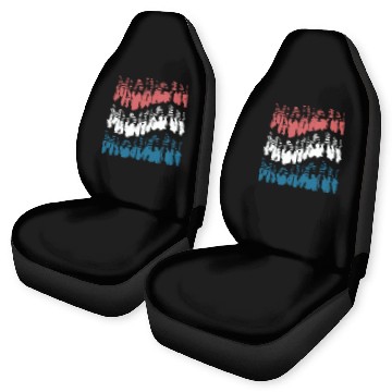 Discover Michigan Red White Blue Cute Groovy Car Seat Covers