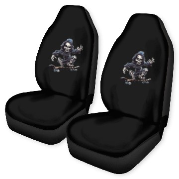 Discover Embrace the Afterlife on Wheels: Grim Reaper Skate Car Seat Covers