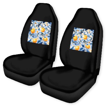 Discover Yellow Lemon Floral Detailed Summer Collection 01 Car Seat Covers