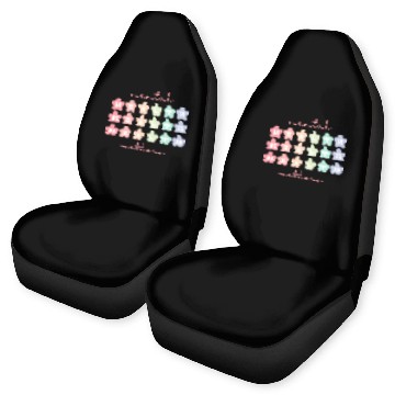 Discover Mental Health Matters Retro Flowers Pastel Rainbow Car Seat Covers