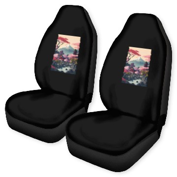 Discover Asia Landscape Serene Mount Fuji Car Seat Covers