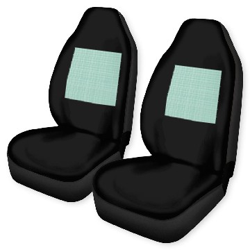 Discover Retro Checkered Pattern Teal Car Seat Covers