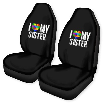 Discover I Love My Sister Car Seat Covers