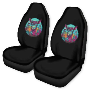 Discover Neon Llama Car Seat Covers