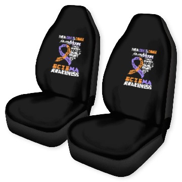 Discover I Wear Orchid Orange For My Mom Eczema Awareness Car Seat Covers