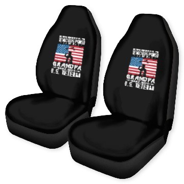 Discover US Army Veteran Grandpa Car Seat Covers