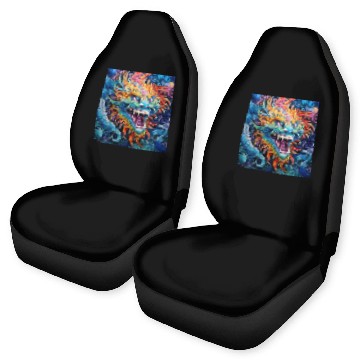 Discover dragon pattern circle pentel color 7 Car Seat Covers