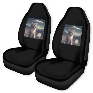 Discover Cat Ufo Alien Area 51 space shuttle Car Seat Covers