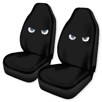Discover Black Cat Blue Eyes | Halloween Gift For Cat Lover Car Seat Covers