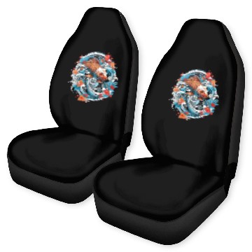 Discover Koi Fish Koi Carp Japanese Koi Garden-Pond Koi Car Seat Covers