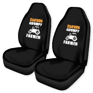 Discover Caution Grumpy Farmer Car Seat Covers