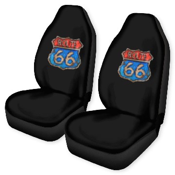 Discover Route 66 vintage sign - Rusty metal Car Seat Covers
