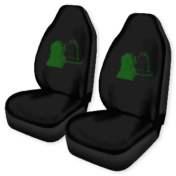 Discover Lady taking music pills Car Seat Covers