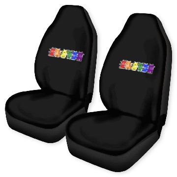 Discover LGBT+ Flag Cow Design for proud LGBT+ People Car Seat Covers