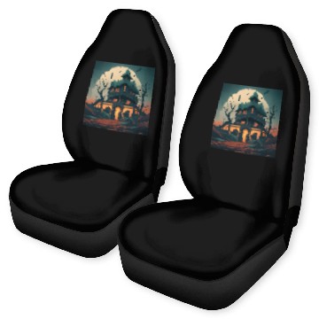 Discover Haunted House Car Seat Covers