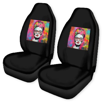 Discover Frida Kahlo style urban art colorfull graffiti Car Seat Covers