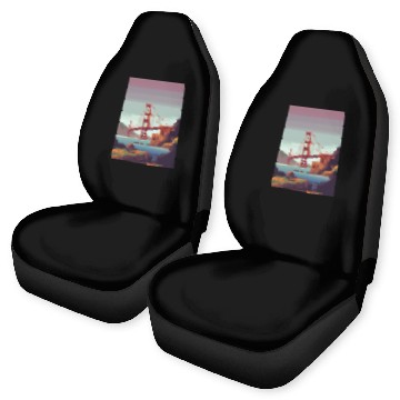 Discover Golden Gate Bridge California Car Seat Covers, Golden Gate