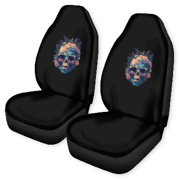 Discover Floral Skull | C18 Car Seat Covers