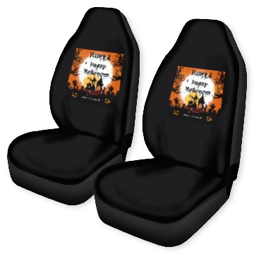 Discover Nathans Orange And Black Happy Happy Halloween Car Seat Covers