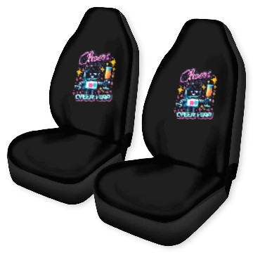 Discover Retro Robot New Year's Toast - Cyber Champagne Fun Car Seat Covers
