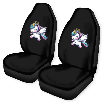 Discover Heavenly Unicorn: Sweet Magic with Angel Wings Car Seat Covers